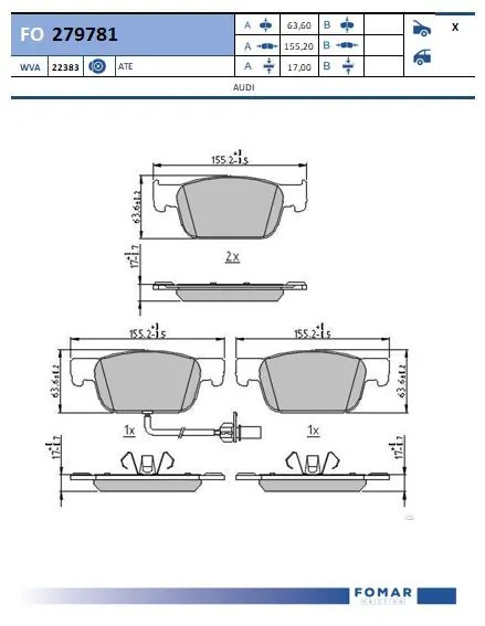 Brake Pad Set, disc brake